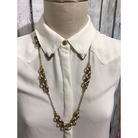 Vintage ER Elise Ryan Chain Necklace Adjustable Length Gold 28” 🍂🍁 - Picture 7 of 8